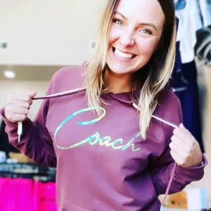Iridescent coach lightweight hoodie