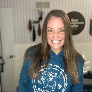 Poseidon blue dbl J ranch hoodie