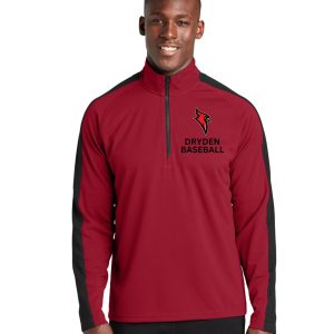 Dryden Cardinals SportTek Quarter Zip Red